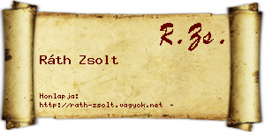 Ráth Zsolt névjegykártya
